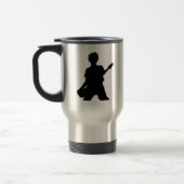 Mug De Voyage Silhouette de guitariste - B&W (Gauche)