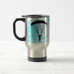 Mug De Voyage silhouette de parachutiste