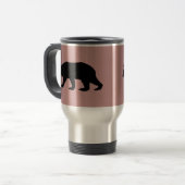Mug De Voyage Silhouette d'ours noir (Devant gauche)