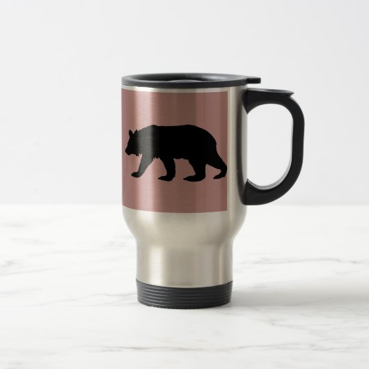 Mug De Voyage Silhouette d'ours noir (Droit)