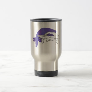Mug De Voyage Silhouette main Anteater violet