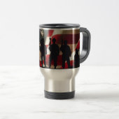 Mug De Voyage Silhouette militaire patriotique de soldats (Devant droit)
