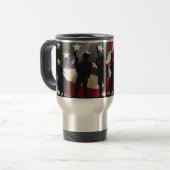 Mug De Voyage Silhouette militaire patriotique de soldats (Devant gauche)