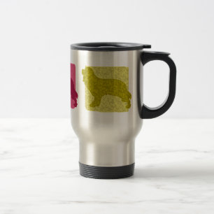 Mug De Voyage Silhouettes cavalières colorées d'épagneul du R