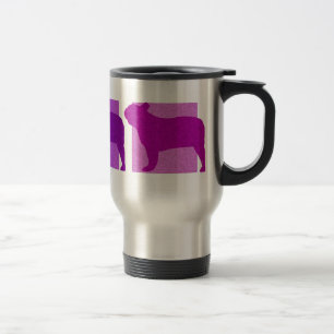 Mug De Voyage Silhouettes colorées de bouledogue français