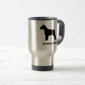 Mug De Voyage Silhouettes de Schnauzer (Devant droit)