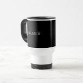 Mug De Voyage Simple Black Custom Ajouter Votre Nom Élégant (Devant gauche)