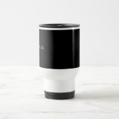 Mug De Voyage Simple Black Custom Ajouter Votre Nom Élégant (Centre)
