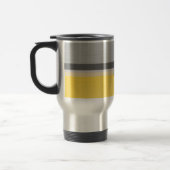Mug De Voyage Simple deux tons jaune et gris Initiales Monogramm (Gauche)