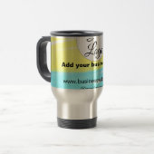 Mug De Voyage simple et minimal ajouter votre logo/design BLUE Y (Devant gauche)