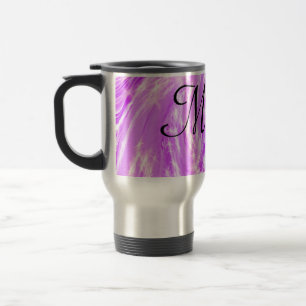 Mug De Voyage simple léger rose pastel ajouter votre nom