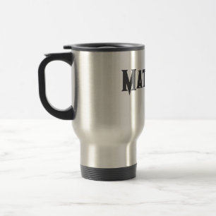 Mug De Voyage simple lettre initiale monogramme ajouter votre no