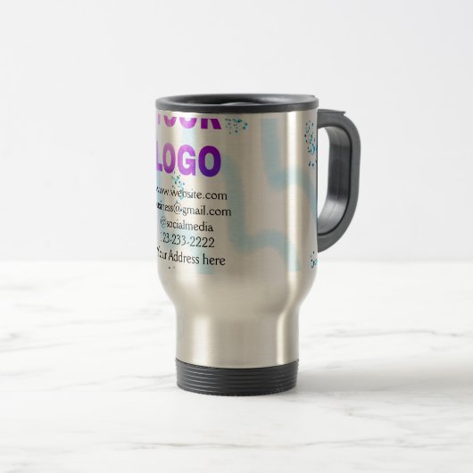 Mug De Voyage simple minimum add your logo/design here text pos (Devant droit)