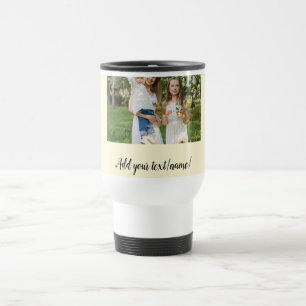 Mug De Voyage simple minimum ajouter notre photo collage nom tex