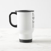 Mug De Voyage Simple moderne Noir Blanc Nom de famille Définitio (Gauche)
