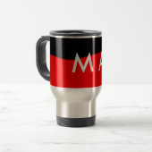 Mug De Voyage Simple monogramme ajouter votre nom lettre man min (Devant gauche)
