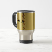 Mug De Voyage Simple monogramme ajouter votre nom lettre man min (Devant gauche)