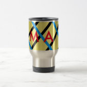 Mug De Voyage Simple monogramme ajouter votre nom lettre man min (Centre)