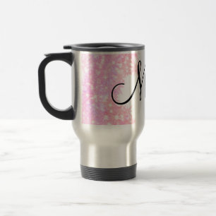 Mug De Voyage simple rose clair minimal ajouter votre nom texte