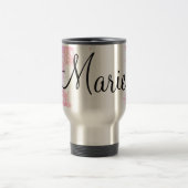 Mug De Voyage simple rose clair minimal ajouter votre nom texte (Centre)