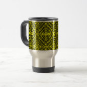 Mug De Voyage Simple Scribble | Carreaux miroir | Jaune | (Devant gauche)