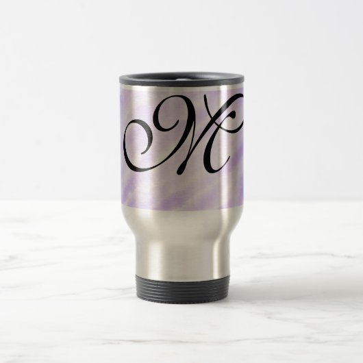 Mug De Voyage simple violet aquarelle éclaboussures pastel ajout (Centre)
