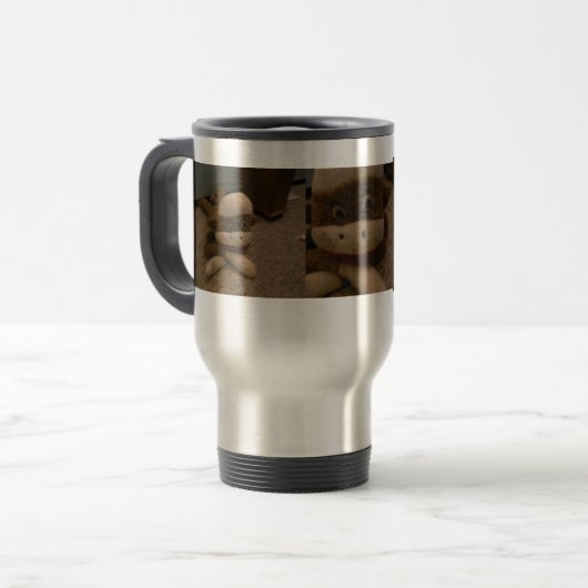 MUG DE VOYAGE SINGE DE CHAUSSETTE (Devant gauche)