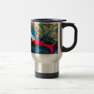 Mug De Voyage sirène rouge et bleue