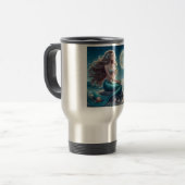 Mug De Voyage Sirène sur la plage la nuit (Devant gauche)