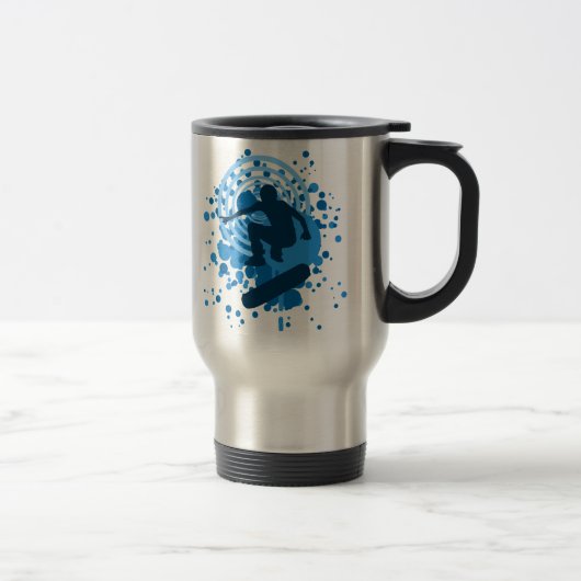 Mug De Voyage skateboard. bulles. (Droit)