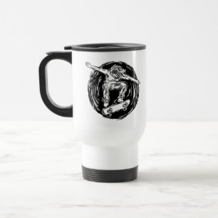 Mug De Voyage Skater légendaire faisant du ski de fond en milieu