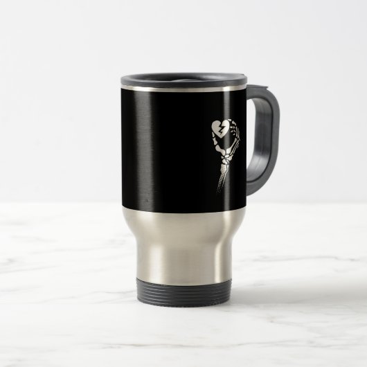 Mug De Voyage Skeleton Coeur de main (Devant droit)