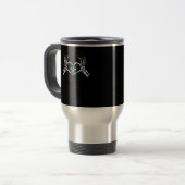 Mug De Voyage Skeleton Coeur main Mardi Gras (Devant gauche)