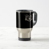Mug De Voyage Skeleton Coeur main Spiderweb Halloween Cobweb Par (Devant droit)