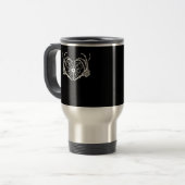 Mug De Voyage Skeleton Coeur main Spiderweb Halloween Cobweb Par (Devant gauche)