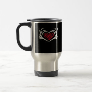 Mug De Voyage Skeleton des mains du coeur