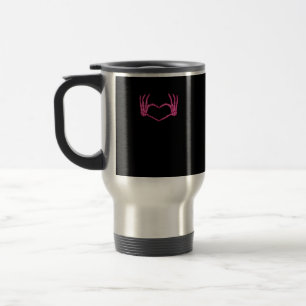 Mug De Voyage Skeleton Heart Hands Classic