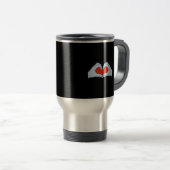 Mug De Voyage Skeleton Heart Hands Classic & Basic Halloween (Devant droit)