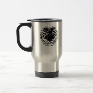 Mug De Voyage Skeleton Heart Hands Drôle