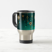 Mug De Voyage Skeleton Keys on Green Background (Devant gauche)