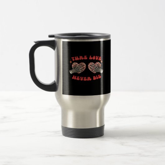 Mug De Voyage Skeleton Mains Coeur Design Classique (Gauche)