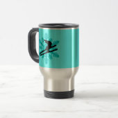Mug De Voyage ski de flocon de neige (Devant gauche)