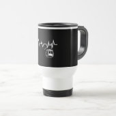 Mug De Voyage Ski Lift Heartbeat Skier (Devant droit)