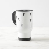 Mug De Voyage Ski Moderne Ski Noir & Blanc Ski Thème Ski (Devant gauche)