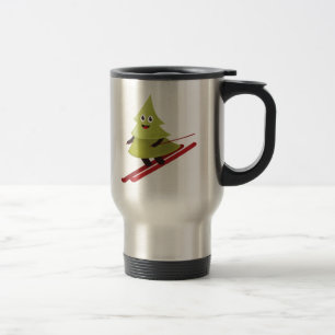 Mug De Voyage Ski Pine Arbre Cute Sports Neige hiver