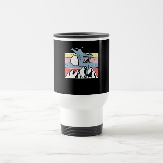 Mug De Voyage Ski Rétro (Centre)