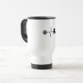 Mug De Voyage Ski - Ski Heartbeat (Devant gauche)
