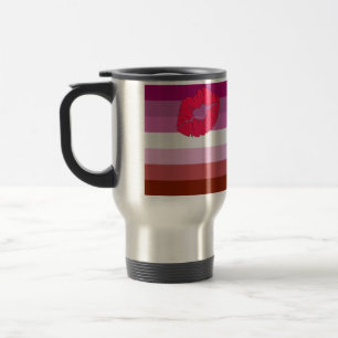Mug De Voyage SlipperyJoe rouge à lèvres drapeau de la fierté le
