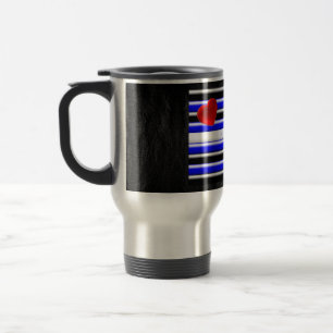 Mug De Voyage SlipperyJoe's Gay Leather Pride drapeau royal noir