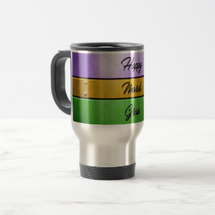 Mug De Voyage SlipperyJoe's Happy Mardi Gras violet or vert b
